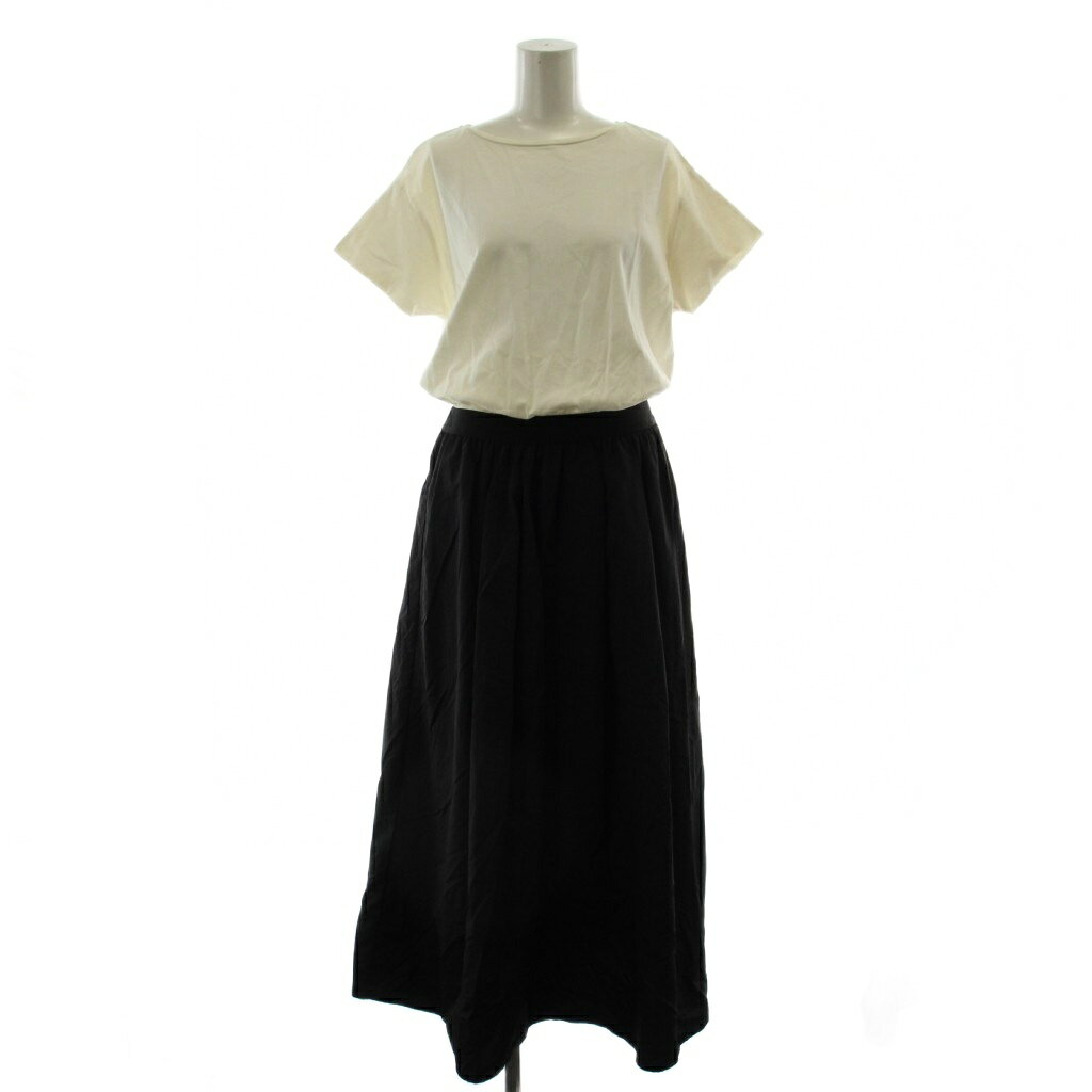 【中古】ロペピクニック ROPE Picnic 24SS カットドッキングワンピース ワンピース 38 白 ホワイト 黒 ブラック ボートネック 半袖 ドッキング GDE-14110 /DU レディース 【ベクトル 古着】 260917 auc-vector-21280866 ブランド古着の買取販売ベクトル パッケージ画像
