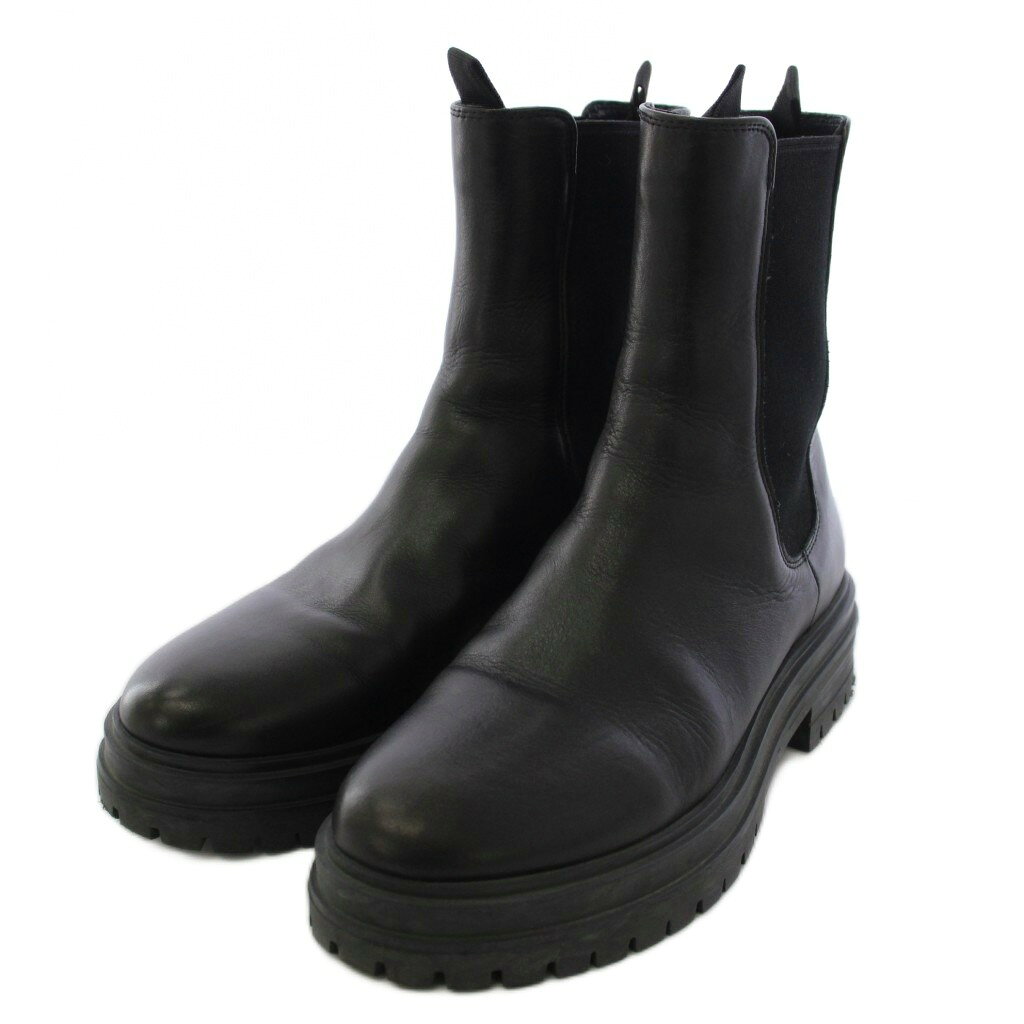 【中古】トニービアンコ TONY BIANCO サイドゴアブーツ ショートブーツ レザー 6 ...