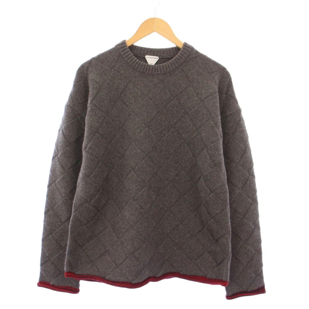 ボッテガヴェネタ BOTTEGA VENETA 24SS イントレッチオ ニット セーター 長袖 XS グレー /KH メンズ  250902