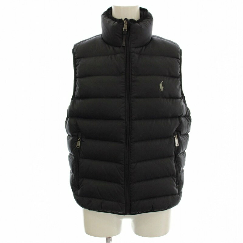 【中古】ポロ ラルフローレン POLO RALPH LAUREN ダウンベスト ナイロン ベスト M 黒 ブラック 211618012001 /☆G レディース 【ベクトル 古着】 251211