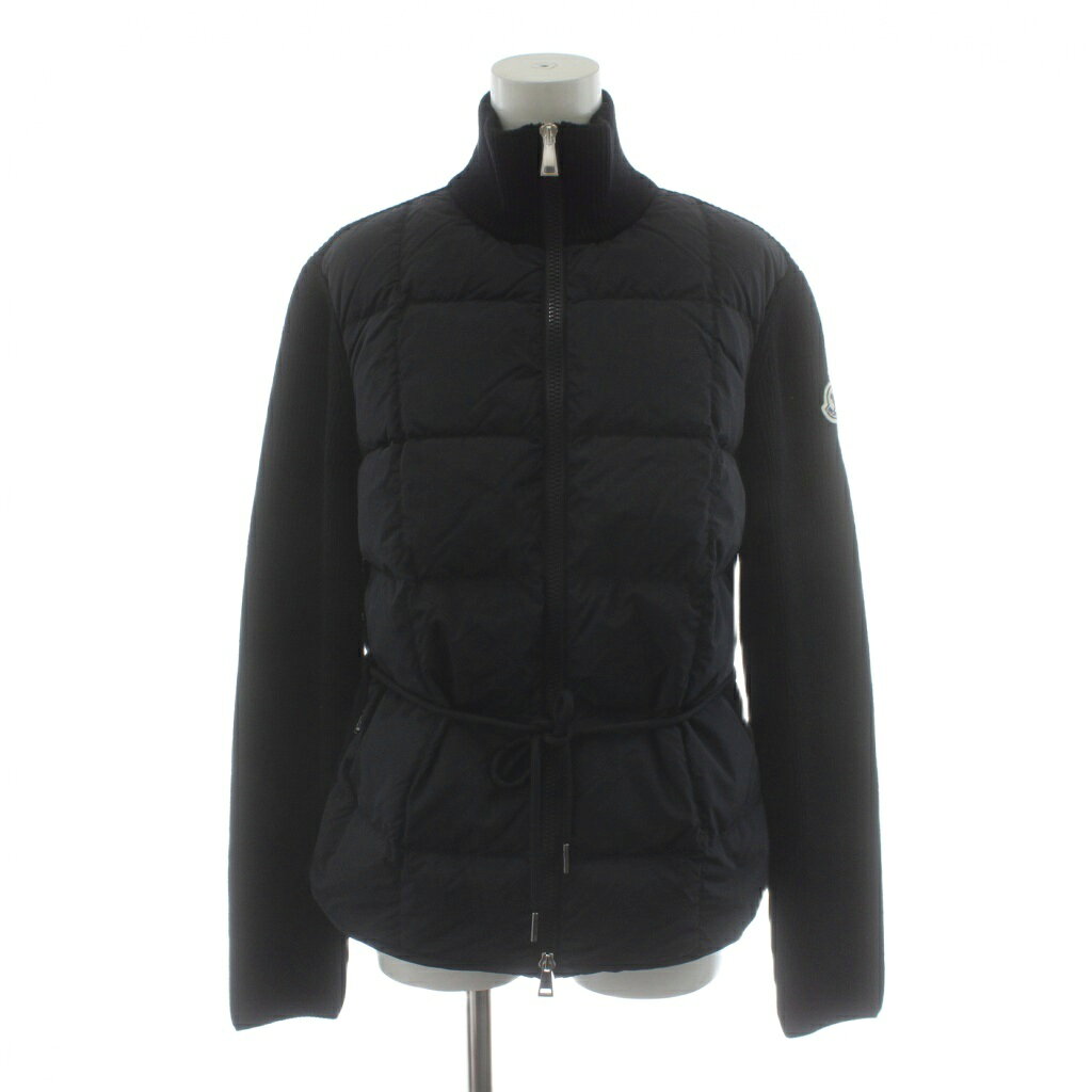 モンクレール MONCLER 21AW CARDIGAN TRICOT ダウンジャケット ニット切替 アウター M 黒 ブラック G20939B00019 /AN52 レディース  260305