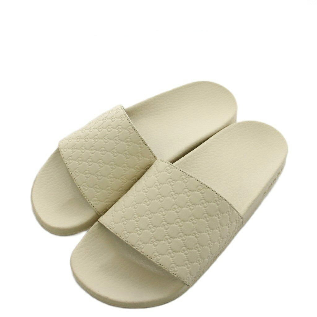 【中古】グッチ GUCCI GG柄 サンダル レザー 38 白 ホワイト 567116 /AN29 レディース 【ベクトル 古着】 260425