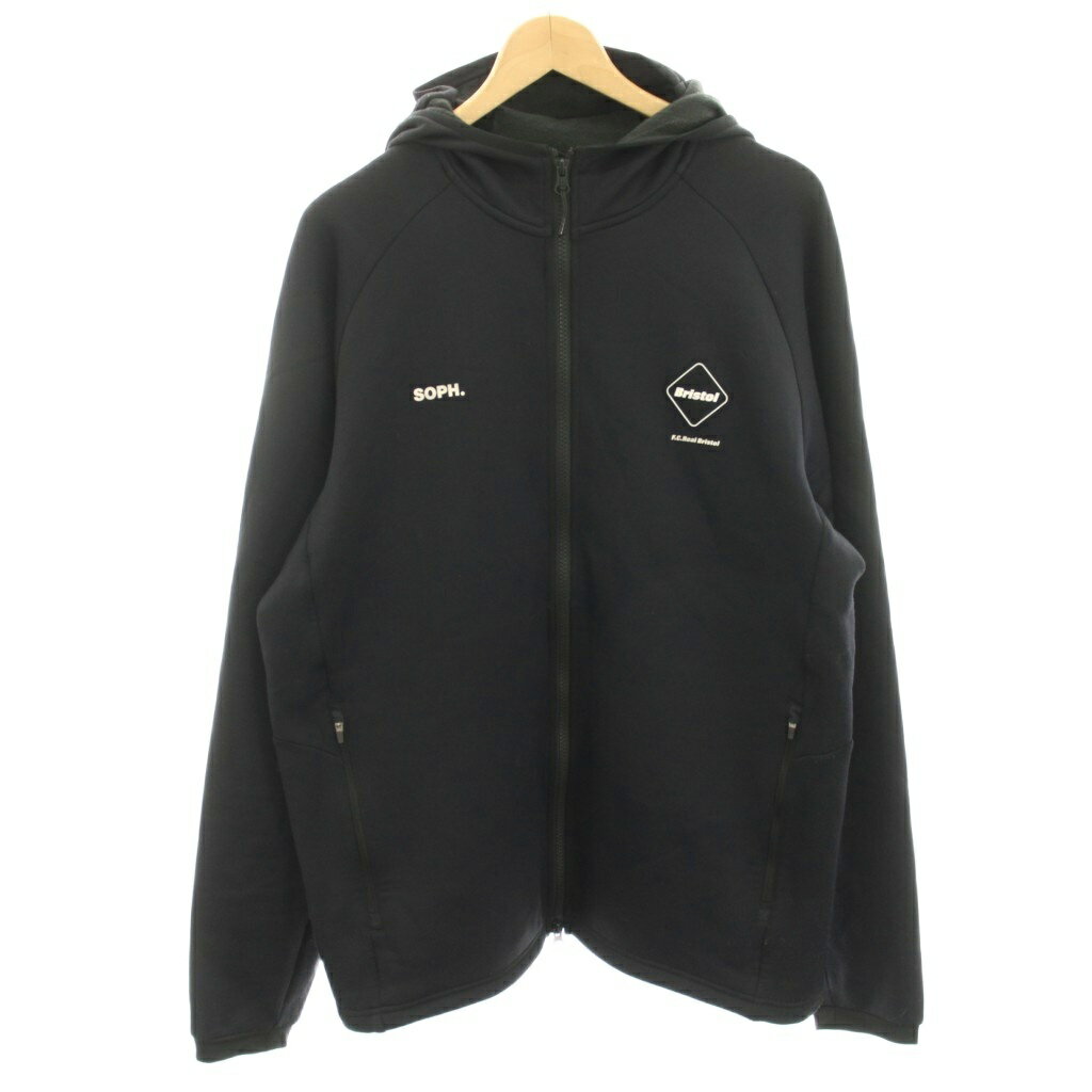 樂天商城 - 【中古】エフシーレアルブリストル F.C.Real Bristol FCRB STRETCH FLEECE GAITER HOODIE パーカー ジャケット 裏起毛 ジップアップ ロゴ XL 黒 ブラック FCRB-252030 /HN メンズ 【ベクトル 古着】 260422