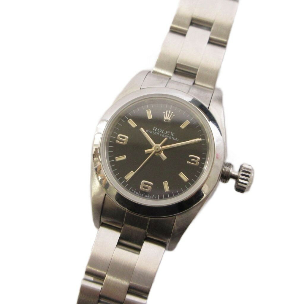 【中古】ロレックス ROLEX オイスターパーペチュアル 腕時計 自動巻 ステンレススチール シルバーカラー 76080 /KH レディース 【ベクトル 古着】 260515