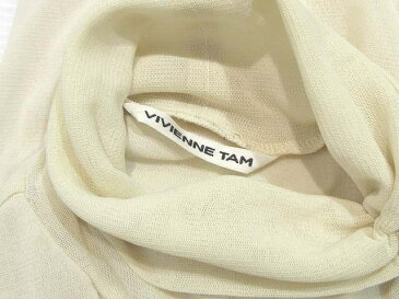 ヴィヴィアンタム VIVIENNE TAM カットソー Tシャツ タートルネック 長袖 ベージュ 1 レディース 【中古】【ベクトル 古着】 170802 ブランド古着ベクトルプレミアム店