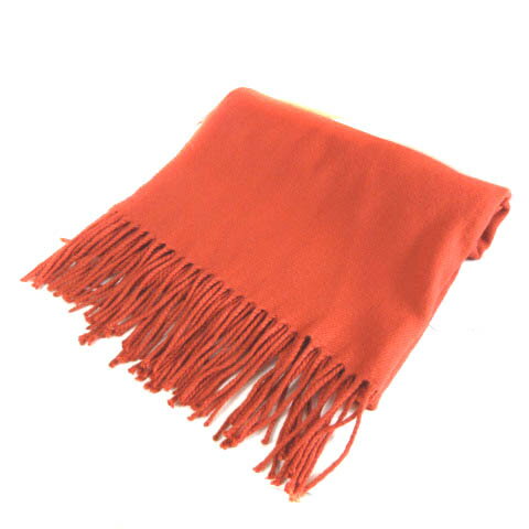 【中古】ロペピクニック ROPE Picnic 美品 22AW GIN-62020-B カラー マフラー フリンジ ベーシック オレンジ レディース 【ベクトル 古着】 231129