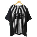 【中古】ターク TAAKK Tシャツ カットソー 半袖 スパンコール ラメ ブラック シルバー 黒 2 メンズ 【ベクトル 古着】 240317