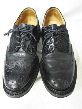 ネペンテス NEPENTHES Tricker'sトリッカーズ 別注 BURTON バートン ウィングチップカントリーブーツ ダービーシューズ M5633 Goodyear ブラック 黒 UK9 0606 メンズ 【中古】【ベクトル 古着】 180606 ブランド古着ベクトルプレミアム店