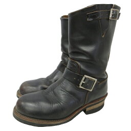 【中古】レッドウィング REDWING PT91 8270 94年製 ヴィンテージ ナイフポケット エンジニアブーツ レザーシューズ プリント羽タグ USA製 茶芯 黒 ブラック 7 D 25cm 1026 STK メンズ 【ベクトル 古着】 231027