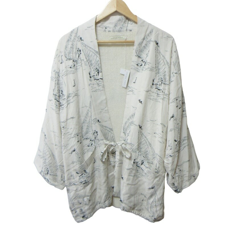 【中古】未使用品 オールドジョー OLDJOE タグ付 23SS ORIENTAL FRONT BEACH SHIRTS ビーチシャツ カーディガン マリン 船柄 231OJ-SJ03 白 ホワイト 系 16 1/2 約L ■BL1 0306 メンズ 【ベクトル 古着】 240306