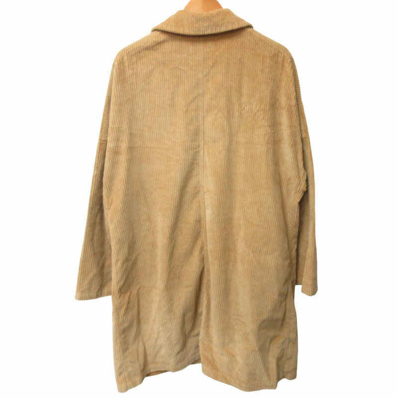 【中古】ヤーモ YARMO 20AW ロングステンカラーコート ジャケット コーデュロイ YAR-20AW 茶系 ブラウン 42 Lサイズ 0314 レディース 【ベクトル 古着】 240314
