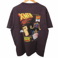 【中古】未使用品 キスニューヨークシティ KITH NYC ×XMEN エックスメン コラボ タグ付き 23年製 GAMBIT TEE MARVEL プリントTシャツ カットソー ボックスロゴ 半袖 紫 パープル Lサイズ 0502 メンズ 【ベクトル 古着】 240502