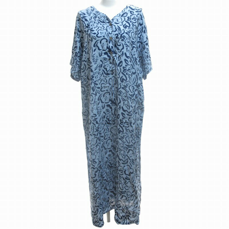š̤ 饤 WRYHT  23SS SLIT NECK PAJAMA DRESS AZUR FLOWER ԡ ...