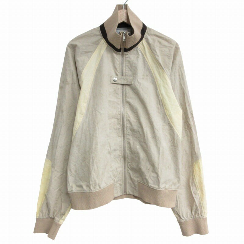 【中古】アルナルマールヨンソン ARNAR MAR JONSSON 美品 22SS ハイネックブルゾン ジャケット USED加工 ベージュ系 XLサイズ 0922 メンズ 【ベクトル 古着】 240922