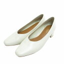 【中古】B&Y ユナイテッドアローズ BEAUTY&YOUTH ビューティー&ユース センターラインパンプス チャンキーヒール ラウンドトゥ アイボリー 36 約22.5cm 1122 レディース 【ベクトル 古着】 241122(4)