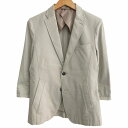 【中古】テットオム TETE HOMME テーラードジャケット ブレザー 2B 本切羽 裏地ペイズリー ベージュ 4 約Sサイズ 【ベクトル 古着】 241205(4)