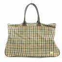 【中古】ダックス DAKS 2WAY ショルダーバッグ ハンドバッグ チェック柄 ロゴ金具 ベージュ /JS ■GY09 レディース 【ベクトル 古着】 241...