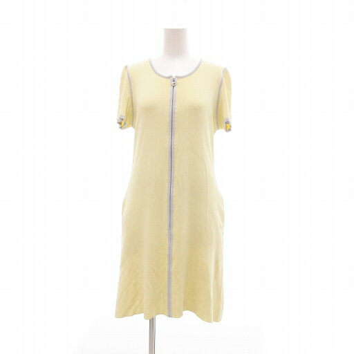 【中古】フォクシー ブティック FOXEY BOUTIQUE ニットワンピース フロントジップ ひざ丈 半袖 40 M 黄 イエロー /JS IBO64 レディース 【ベクトル 古着】 250120 【中古】フォクシー ブティック FOXEY BOUTIQUE ニットワンピース フロントジップ ひざ丈 半袖 40 M 黄 イエロー /JS IBO64 レディース 【ベクトル 古着】 250120