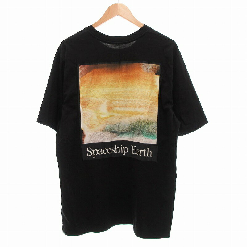 【中古】オーエーエムシー OAMC 美品 18SS spaceship earth SSMMXIX Tシャツ 半袖 バックプリント L 黒 ブラック /JS メンズ 【ベクトル 古着】 250203