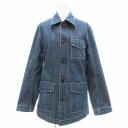 【中古】リーバイスエンジニアドジーンズ Levi's Engineered Jeans ワークジャケット カバーオール ミドル丈 デニム地 M インディゴブルー /JS IBO66 レディース 【ベクトル 古着】 250204(4)