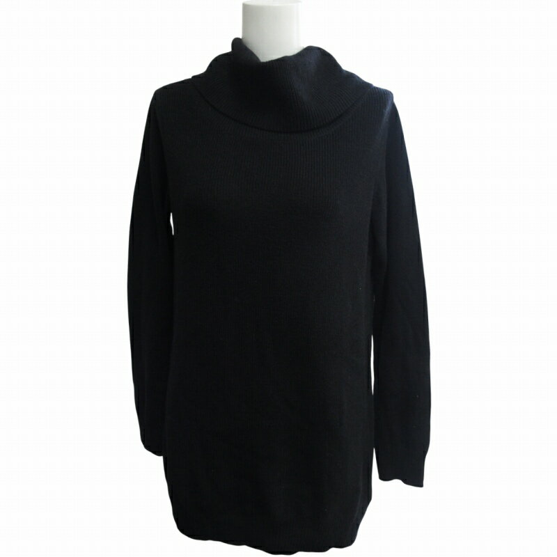 【中古】未使用品 ミッシェルクラン MICHEL KLEIN タグ付 タートルネックニット セーター 黒 ブラック 38 約M IBO70 レディース 【ベクトル 古着】 250408