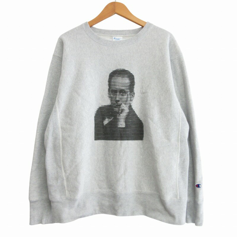 【中古】チャンピオン CHAMPION × V.A. 藤原ヒロシ C/N SWEAT - 010C 建築家 グロピウス リバースウィーブ トレーナー スウェット 目なし グレー XLサイズ 0507 メンズ 【ベクトル 古着】 250507