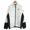 【中古】キャロウェイ CALLAWAY 美品 近年モデル スターストレッチ&フリースドッキングブルゾン C24217109 中綿ジャケット ゴルフウェア 白 ホワイト L メンズ 【ベクトル 古着】 250510