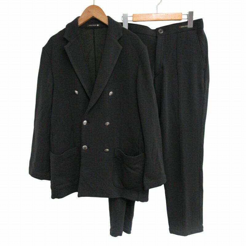【中古】オーカトランク AUXCA TRUNK ソフトリュクカシミア セットアップ ソフトタッチ ダブルブレスト ダークグレー M レディース 【ベクトル 古着】 250510
