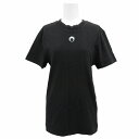 【中古】マリーンセル MARINE SERRE MOON LOGO Tシャツカットソー 半袖 クルーネック ロゴ刺繍 S 黒 ブラック /SS 0906 IBO56 レディース 【ベクトル 古着】 250524(4)