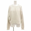 【中古】ルルレモン lululemon パーフェクトオーバーサイズ クロップド スウェットシャツ プルオーバー 長袖 8 ベージュ /FF IBO76 レディー...