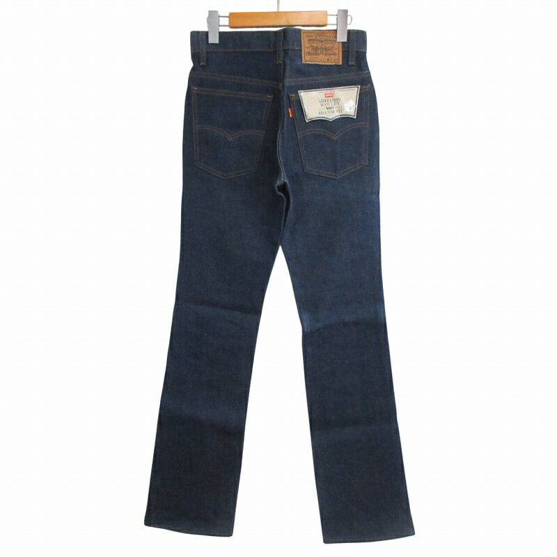 【中古】未使用品 リーバイス Levi's フラッシャー付 80's 20517-0217 デッドストック デニム オレンジタブ リジッド ジーンズ サドルマン ブーツカット フレア 紙タグ 刻印585 濃紺 W28 L34 メンズ 【ベクトル 古着】 250707