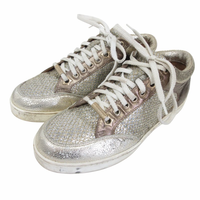 VIPセール 国内発送 JIMMY CHOO グリッターストライプスニーカー 楽天市場】ラメ(ブランドジミーチュウ)(スニーカー