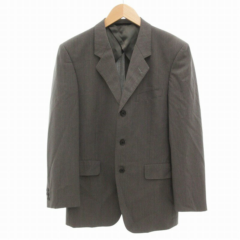【中古】ヨウジヤマモト YOHJI YAMAMOTO D'URBAN A.A.R SUPER100's スーツ セットアップ ビジネス シングル ジャケット パンツ 3B 背抜き カシミヤ混 M グレー /FF ■ メンズ 【ベクトル 古着】 250722