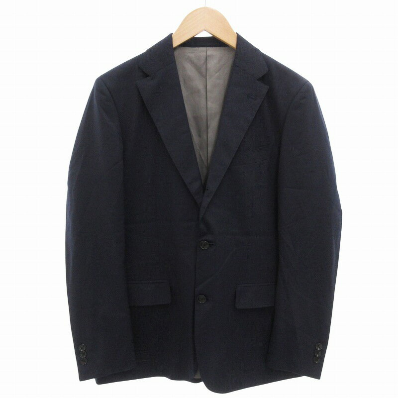 【中古】エディフィス EDIFICE シングルスーツ セットアップ ビジネス ジャケット パンツ 2B 総裏地 46 紺 ネイビー /FF ■MET1 メンズ 【ベクトル 古着】 250722