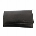 【中古】アクアスキュータム AQUASCUTUM 4連 キーケース レザー チェック ロゴ 黒 ブラック /FF レディース 【ベクトル 古着】 250806