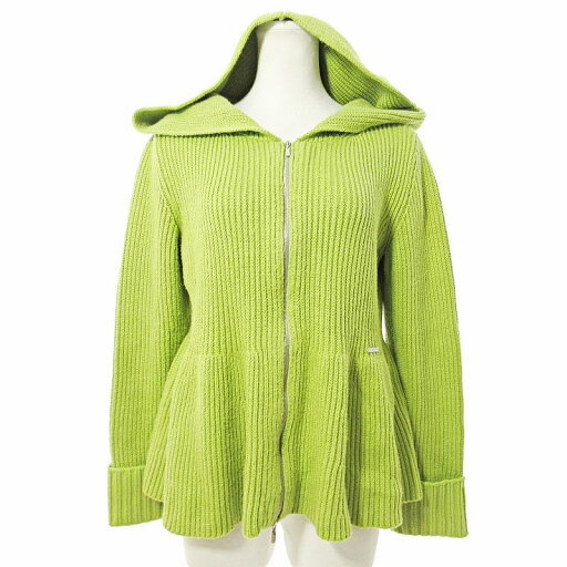 【中古】フォクシーニューヨーク FOXEY NEW YORK COLLECTION コレクション スタイルパーカ ペプラム コットン リブ ニット ダブルジップ フーディ 38 黄緑 0729 IBO78 レディース 【ベクトル 古着】 250729 【中古】フォクシーニューヨーク FOXEY NEW YORK COLLECTION コレクション スタイルパーカ ペプラム コットン リブ ニット ダブルジップ フーディ 38 黄緑 0729 IBO78 レディース 【ベクトル 古着】 250729