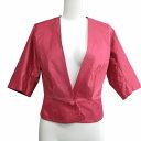 【中古】イヴサンローラン YVES SAINT LAURENT 2010SS ジャケット クロップド 五分袖 フランス製 ピンク 0810 レディース 【ベクトル 古着】 250810|詳細画像