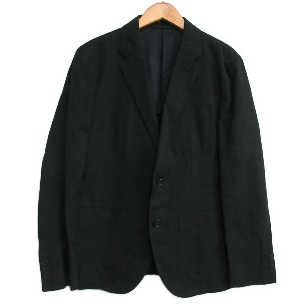 【中古】マーガレットハウエル MARGARET HOWELL コットンリネン スーツ セットアップ ジャケット&トラウザー 2B 本切羽 背抜き 黒 ブラック S メンズ 【ベクトル 古着】 250909