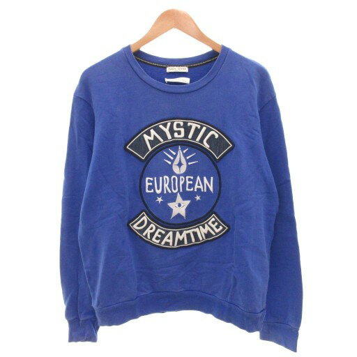 【中古】EACH OTHER ROBERT MONTGOMERY トレーナー M 青 ブルー ワッペン /FF メンズ 【ベクトル 古着】 251009