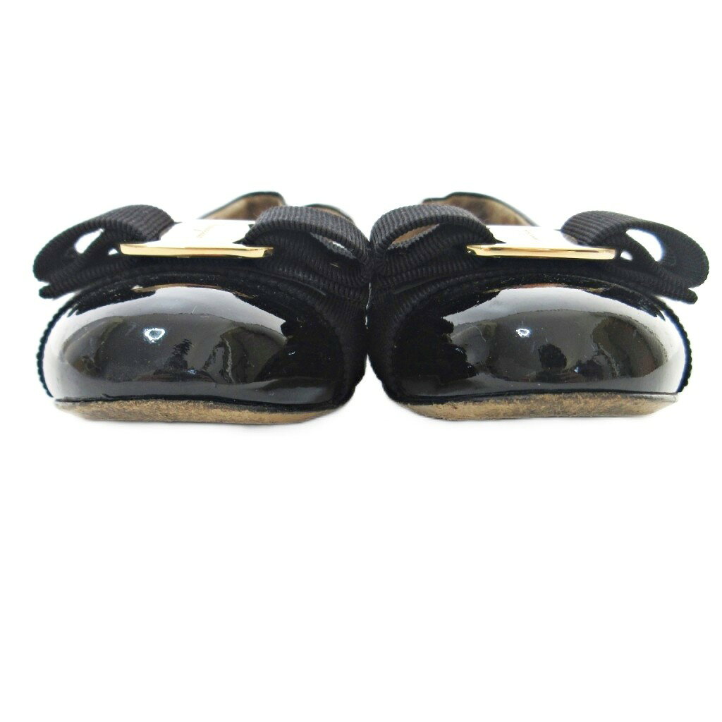 【中古】サルヴァトーレフェラガモ Salvatore Ferragamo ヴァラリボン エナメル バ...