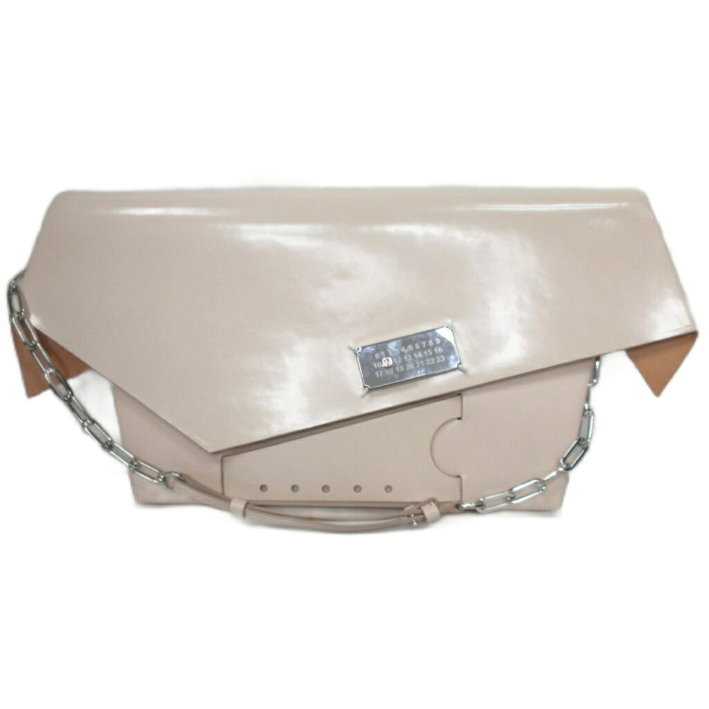 【中古】メゾンマルジェラ 11 Maison Margiela 11 20SS Snatched Shoulder Bag スナッチド レザー チェーン ショルダーバッグ 2WAY ベージュ S61WF0024 ■MNK5 メンズ 【ベクトル 古着】 260211