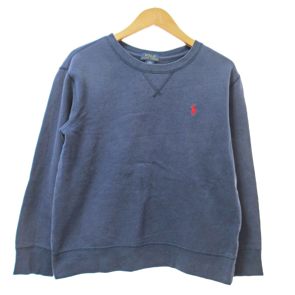 【中古】ポロ ラルフローレン POLO RALPH LAUREN キッズ ポニー刺繍 トレーナー スウェット M 10-12 紺 ネイビー 0224 キッズ 【ベクトル 古着】 260224ブランドポロ ラルフローレン POLO RALPH LAUREN表記サイズM(10-12)実寸サイズ肩幅：約44cm　身幅：約48cm　袖丈：約48cm　着丈：約50cm　　素材コットン87％ ポリエステル13％色紺状態・全体的に毛羽立ち ・全体的に色褪せ ・肩から袖に欠けて変色 ・肩に穴 ※全体的に中古品としての使用感とダメージがありますが、通常使用には支障のない商品です。 掲載写真や記載内容をご確認いただき、ご理解の上ご購入ください。備考代理店無 こちらのお品物は店舗で保管しておらず、店頭販売出来かねます。（※お取り寄せも出来かねます）商品のお問い合わせの回答を休止しております。＊各商品ページの商品詳細等をご確認の上ご購入ください。【中古】ポロ ラルフローレン POLO RALPH LAUREN キッズ ポニー刺繍 トレーナー スウェット M 10-12 紺 ネイビー 0224 キッズ 【ベクトル 古着】 260224状態ランク　”B”詳細については、下記および「状態ランクについて」ページをご覧ください。未使用・新品の商品ほぼ新品同様の商品使用感が少なく、かなり状態の良い商品使用感はあるが、傷や汚れの少ない商品使用感の他、傷や汚れが見られる商品かなり大きな傷みがある難あり商品※S〜CランクはUSED品となりますので、使用感をご理解の上でご入札下さい。状態ランクについてinformationブランドポロ ラルフローレン POLO RALPH LAUREN表記サイズM(10-12)実寸サイズ肩幅：約44cm　身幅：約48cm　袖丈：約48cm　着丈：約50cm　　素材コットン87％ ポリエステル13％色紺状態・全体的に毛羽立ち ・全体的に色褪せ ・肩から袖に欠けて変色 ・肩に穴 ※全体的に中古品としての使用感とダメージがありますが、通常使用には支障のない商品です。 掲載写真や記載内容をご確認いただき、ご理解の上ご購入ください。備考代理店無 こちらのお品物は店舗で保管しておらず、店頭販売出来かねます。（※お取り寄せも出来かねます）商品のお問い合わせの回答を休止しております。＊各商品ページの商品詳細等をご確認の上ご購入ください。本商品は一点物です他サイトや店舗にて販売している商品です。多少のお時間差にて欠品になることもございます。予めご了承頂ますようお願い致します。ベクトル・サイズガイドはこちらこの商品と同じブランドの商品を見る