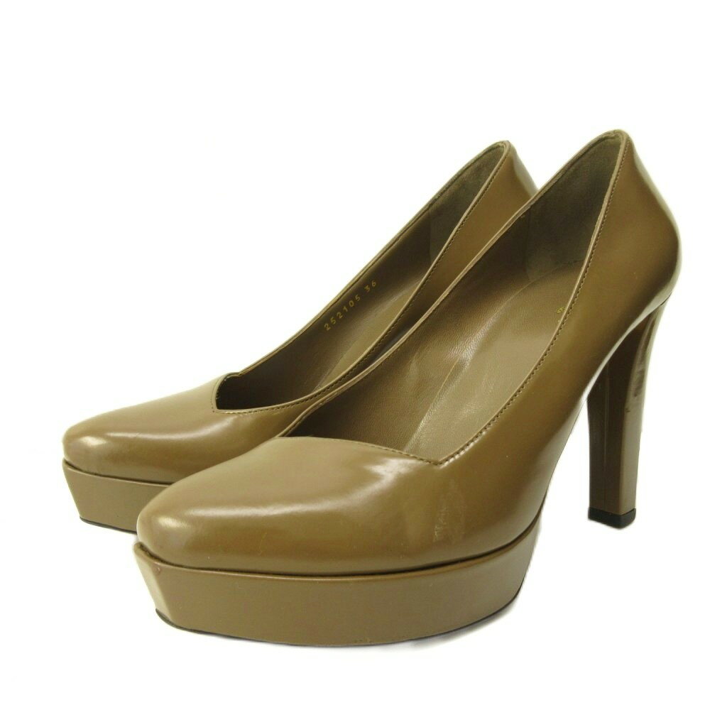 gucci///////////////\' - 【中古】グッチ GUCCI パンプス シューズ ポインテッドトゥ ハイヒール レザー 36 23.0cm 茶 ブラウン 0326 IBO90 レディース 【ベクトル 古着】 260326