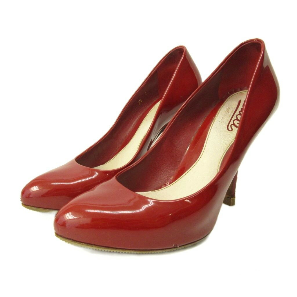 gucci///////////////\' - 【中古】グッチ GUCCI パンプス シューズ ハイヒール ラウンドトゥ パテントレザー 35 22.0cm 赤 レッド 0330 IBO90 レディース 【ベクトル 古着】 260330