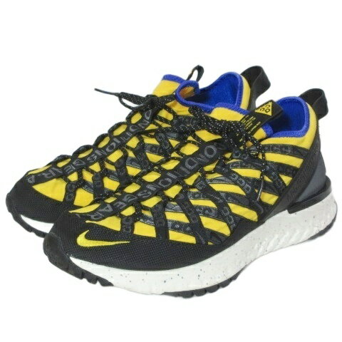未使用品 ナイキ NIKE ACG REACT TERRA GOBE ACG テラゴービー スニーカー ロゴ刺? シューズ 靴 27cm イエロー ブラック ブルー BV6344-700 IBO90 /X メンズ 260408