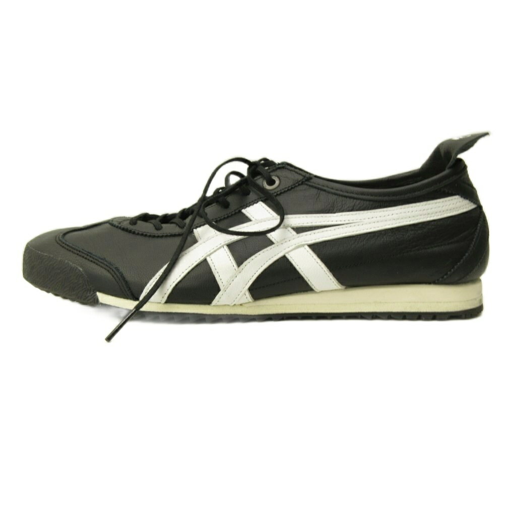 【中古】オニツカタイガー Onitsuka Tiger メキシコ66 MEXICO 66 SD スニーカー シューズ ローカット レザー 26.0cm 黒 白 ブラック ホワイト 1183A872 0311 メンズ 【ベクトル 古着】 260311