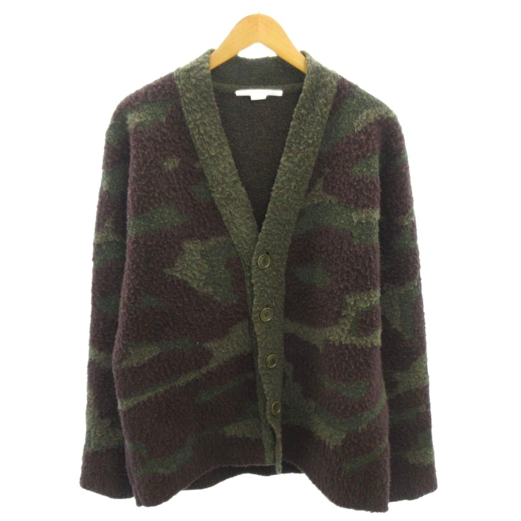 樂天商城 - 【中古】ステラマッカートニー STELLA McCARTNEY 18AW PATTERNED CARDIGAN ニット カーディガン 迷彩柄 カモフラージュ 長袖 M カーキ 茶 ブラウン 0311 メンズ 【ベクトル 古着】 260311