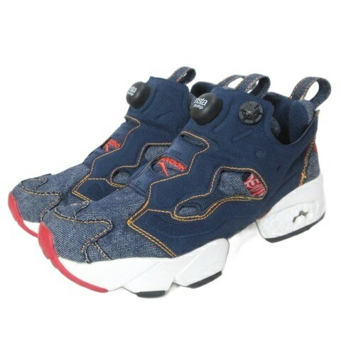 【中古】リーボック Reebok ×ZOZO インスタ ポンプフューリー デニム スニーカー ...