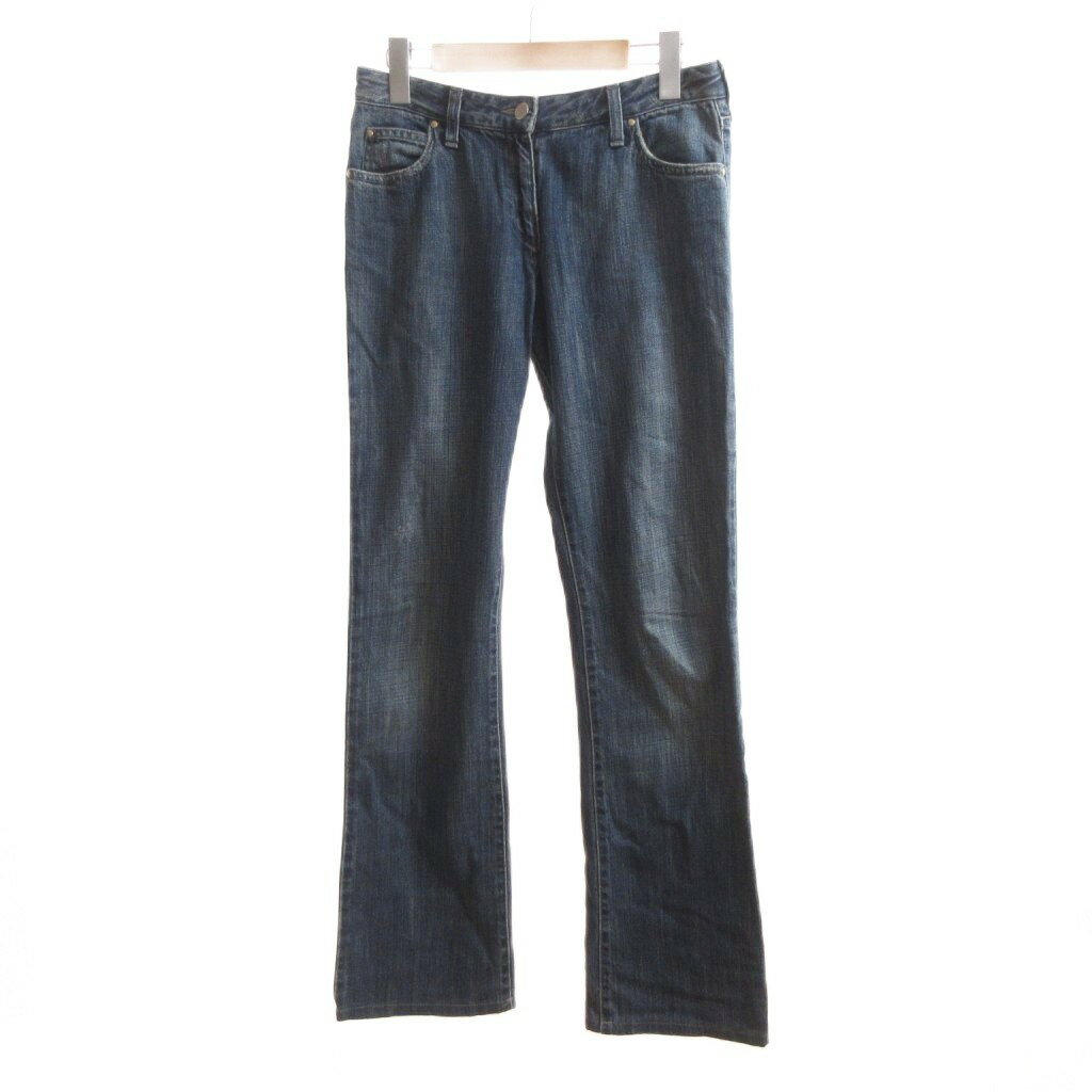 【中古】エンポリオアルマーニ EMPORIO ARMANI デニムパンツ ジーンズ 27 紺 ネイビー ストレートレッグ フルレングス ウォッシュ加工 /SJ メンズ 【ベクトル 古着】 260414