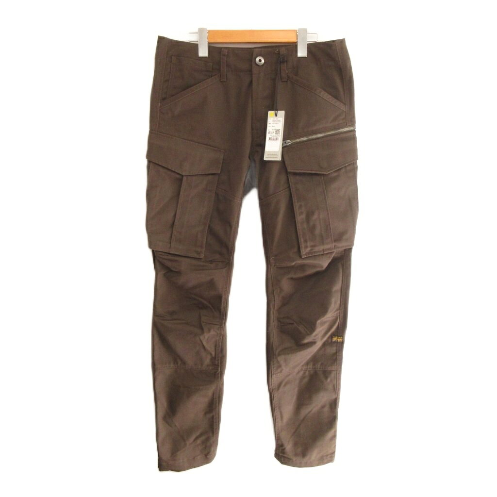 乐天商城 - 【中古】未使用品 ジースターロウ G-Star RAW タグ付 Rovic Zip 3D Regular Tapered Pants カーゴ ワークパンツ ロゴ テーパード 32 ダークブラウン メンズ 【ベクトル 古着】 260403